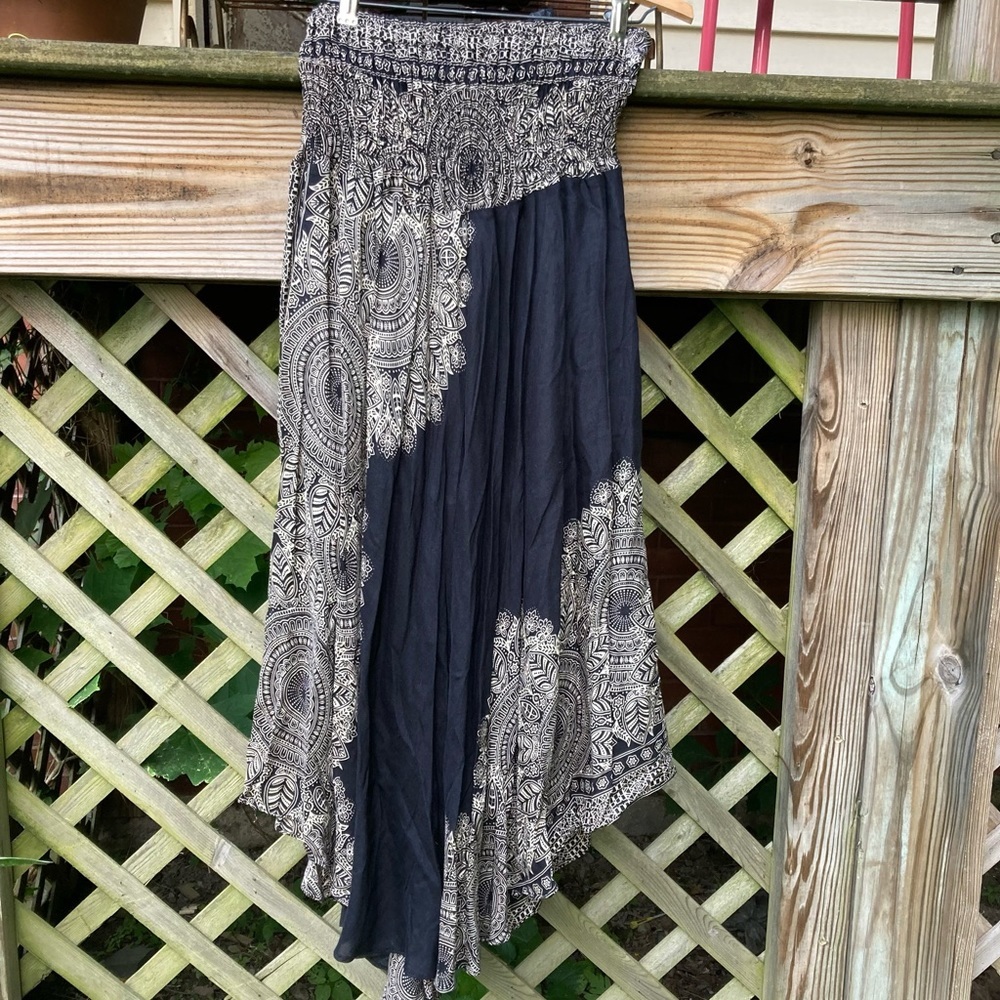 Bangkok  fair trade boho elephant maxi skirt